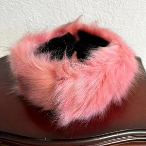 Shein Fluffy Faux Fur Head Band Warm Non Slip Head Wear Elastic Hair Band